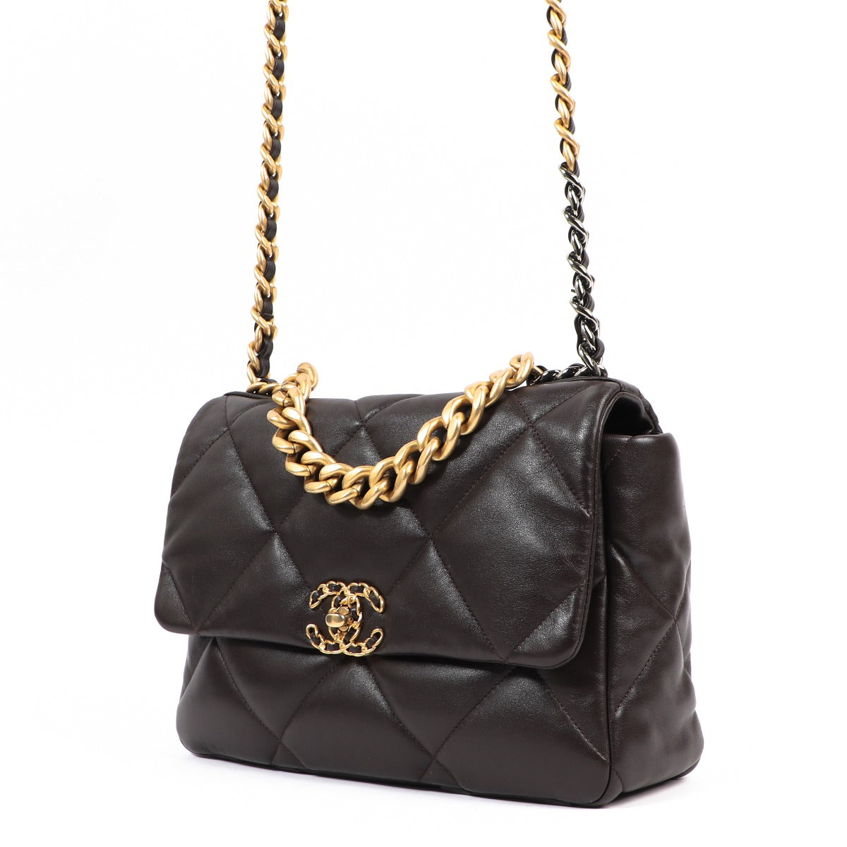 Chanel Brown Lambskin 19 Large Bag