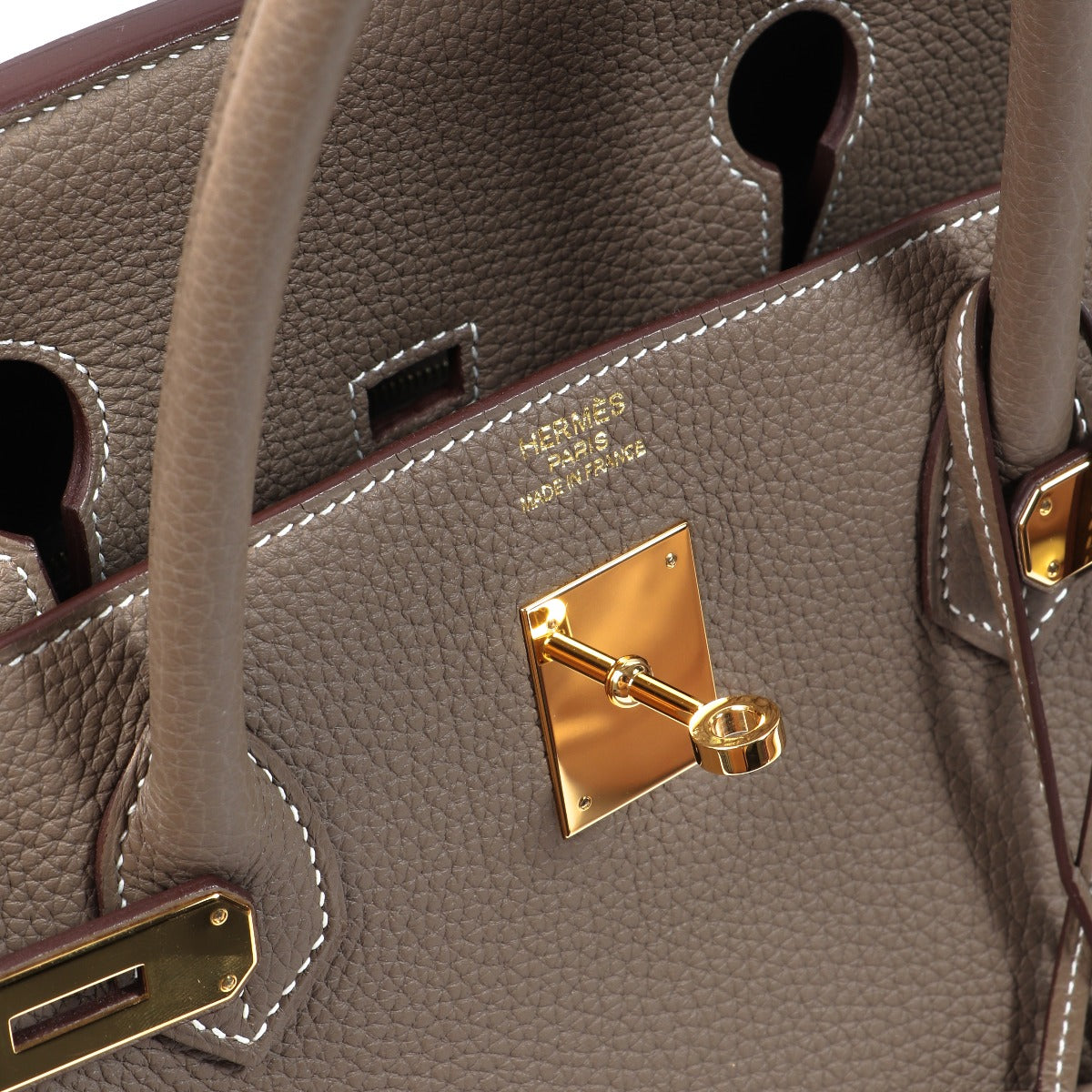 Hermès Birkin 40 Etoupe Togo logo stamp detail