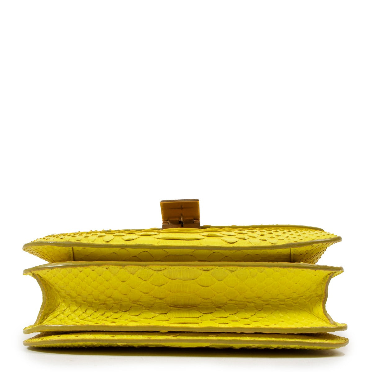 Sac Céline Classic Box moyen en python jaune