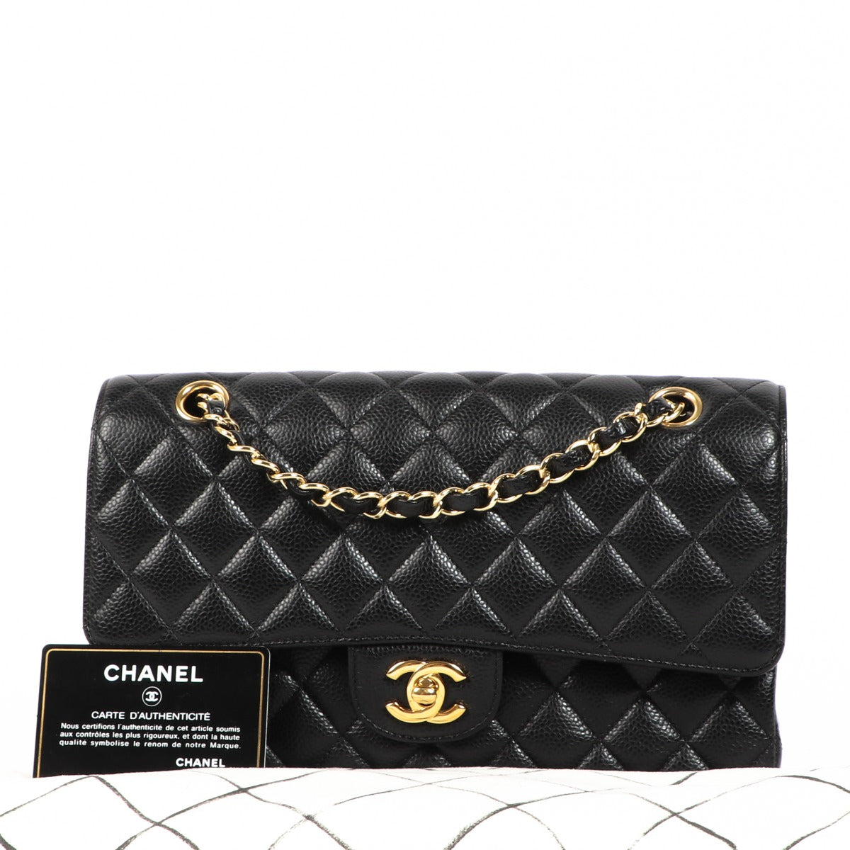 Chanel Black Caviar Classic Flap Bag