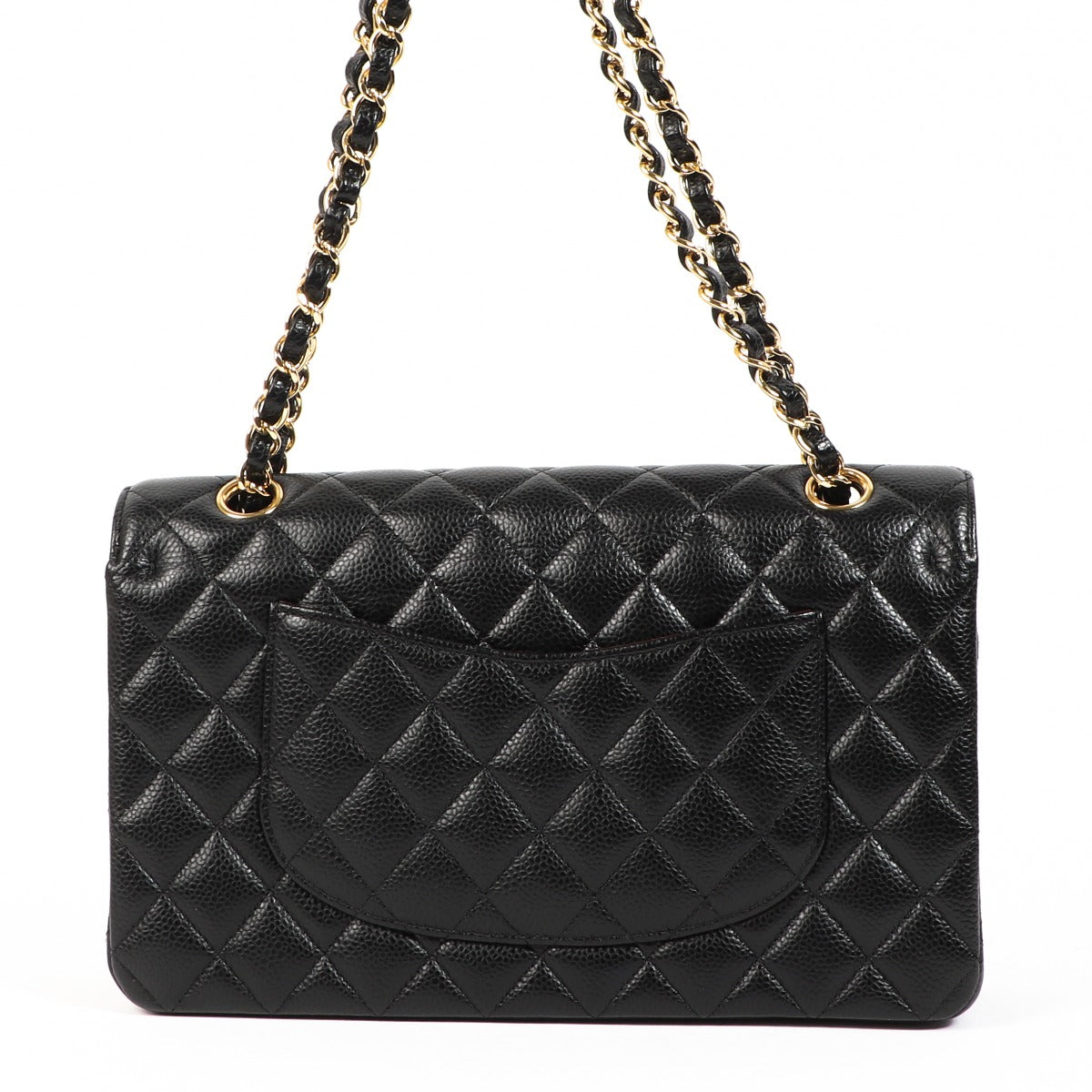 Authentic second hand luxury designer Chanel Black Caviar Classic Flap Bag on labellov.com
