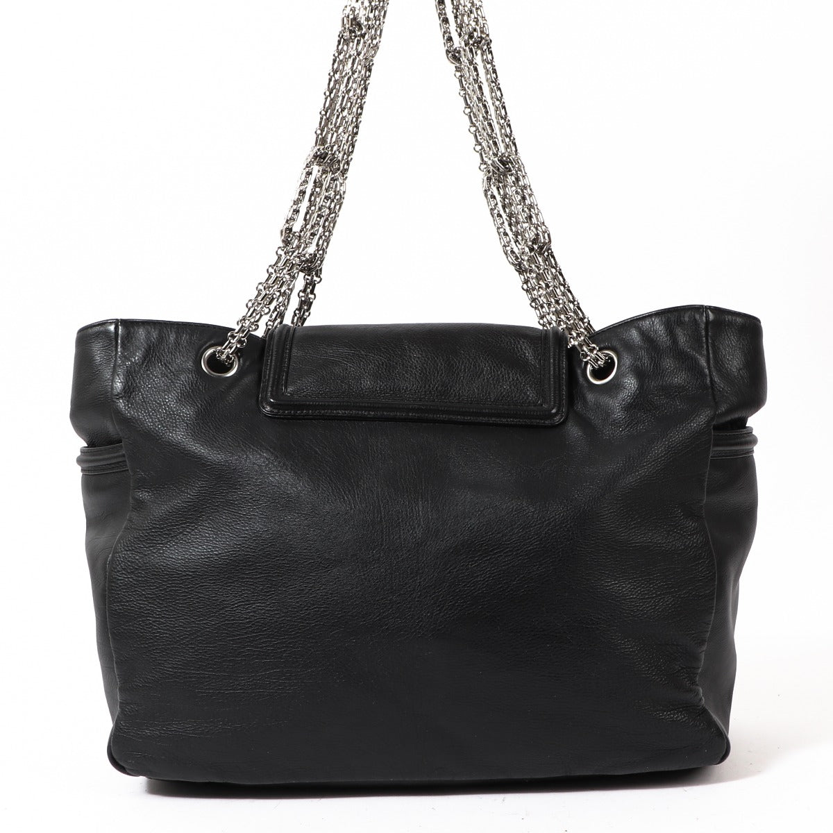 Sac Cabas Chanel 2.55 Reissue Mademoiselle Giant Lock en Cuir Noir