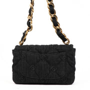 Authentic Second hand Chanel Spring Summer 2022 Funky Town Chunky Town Denim Classic Bag