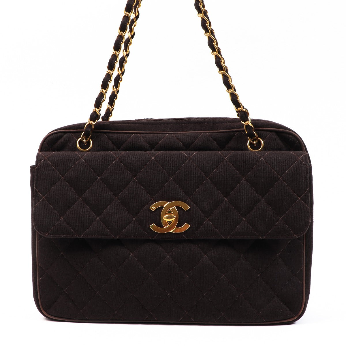 Chanel Quilted Fabric Vintage Tote Bag