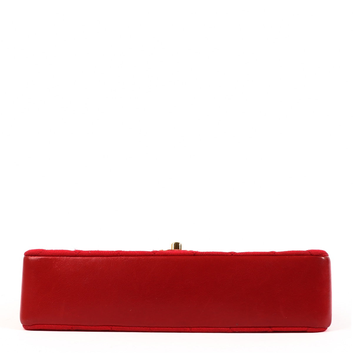 Buy an authentic second hand Chanel Red Fabric and Leather Medium Classic Flap Bag in very good condition at Labellov.com