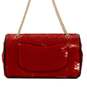Shop 100% authentic second-hand Chanel Pre-Fall 2010 Paris-Shanghai Red Sequin Classic Flap Bag on Labellov.com