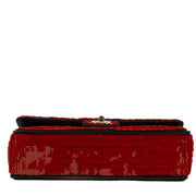 Shop 100% authentic second-hand Chanel Pre-Fall 2010 Paris-Shanghai Red Sequin Classic Flap Bag on Labellov.com