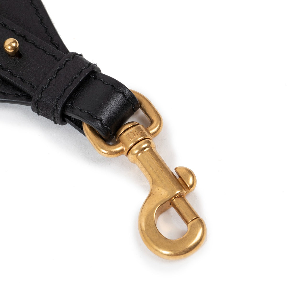 Christian Dior Zwart/Wit Geborduurde Medaillons Schouderband