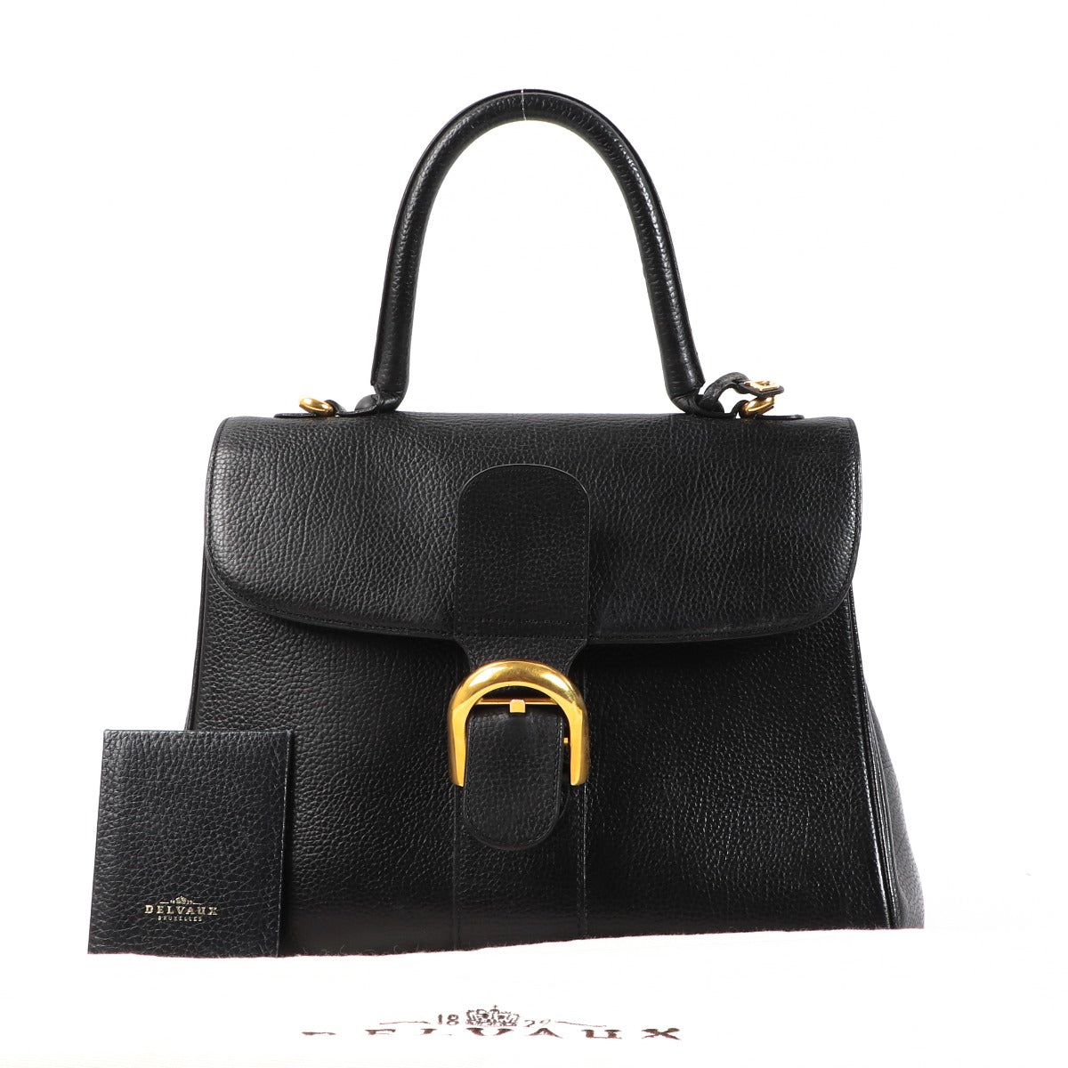 Delvaux Brillant MM Black Handbag