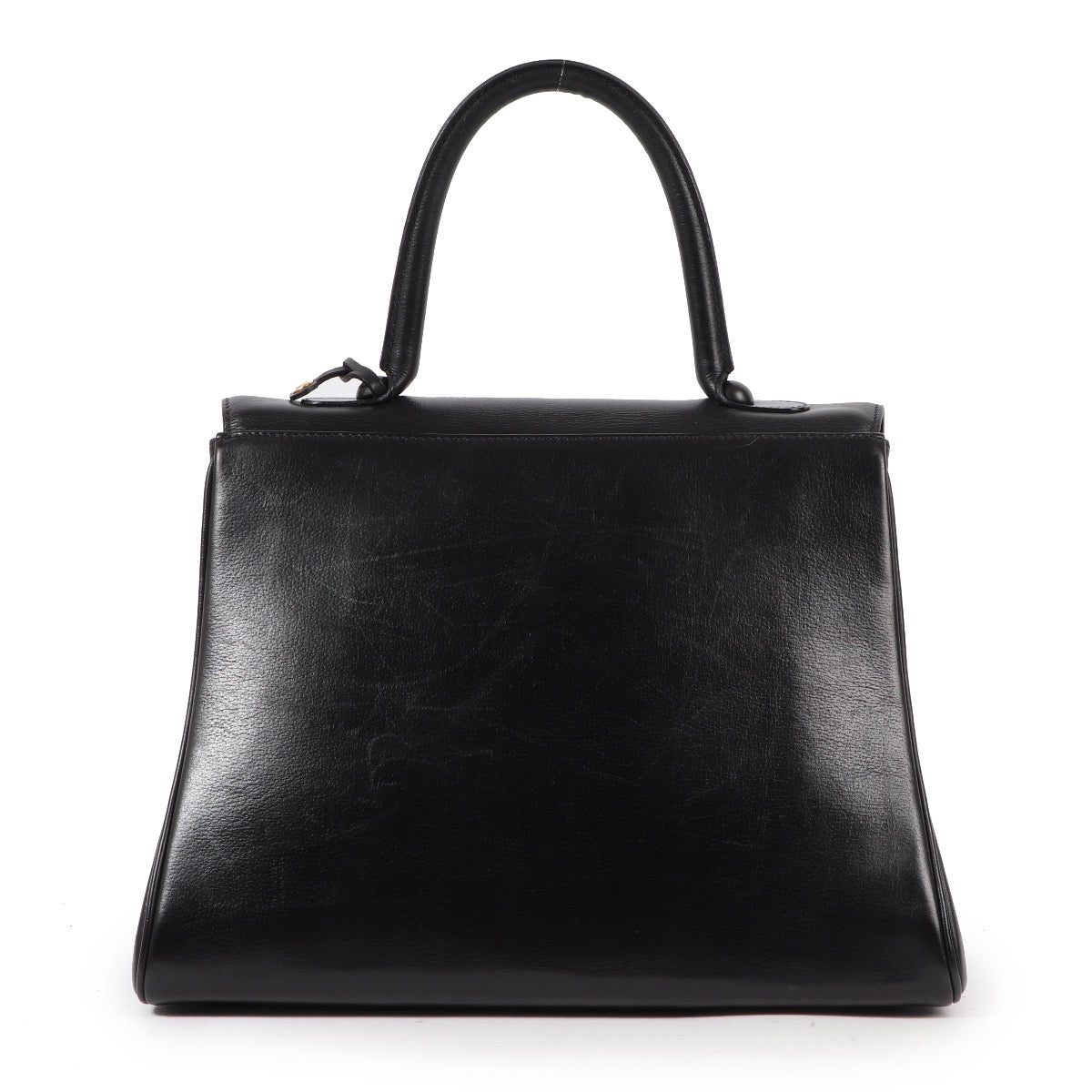 Buy an authentic second hand Delvaux Brillant MM Black Boxcalf Top Handle in very good condition at Labellov.