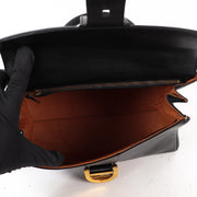 Buy an authentic second hand Delvaux Brillant MM Black Boxcalf Top Handle in very good condition at Labellov.