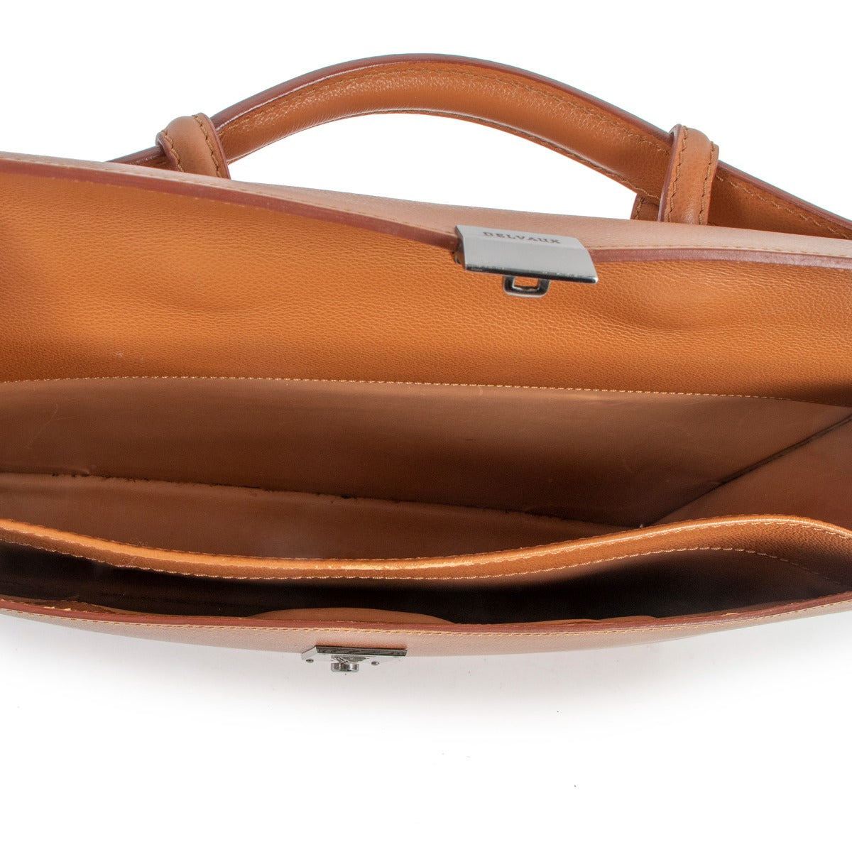 Delvaux Szekely 1992 Fauve Leather Message Briefcase