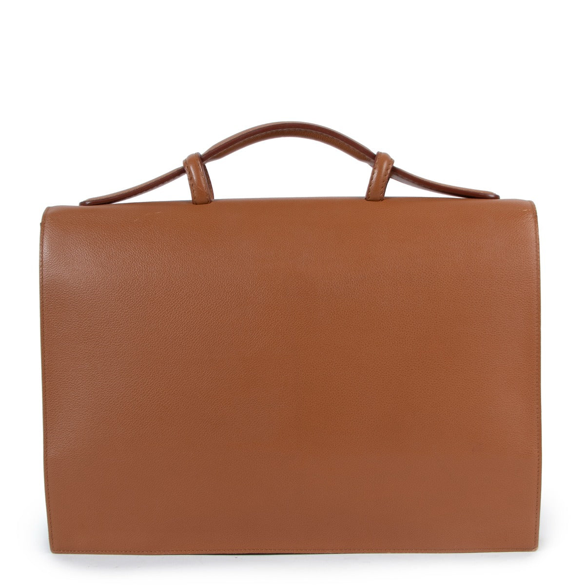 Delvaux Szekely 1992 Fauve Leather Message Briefcase