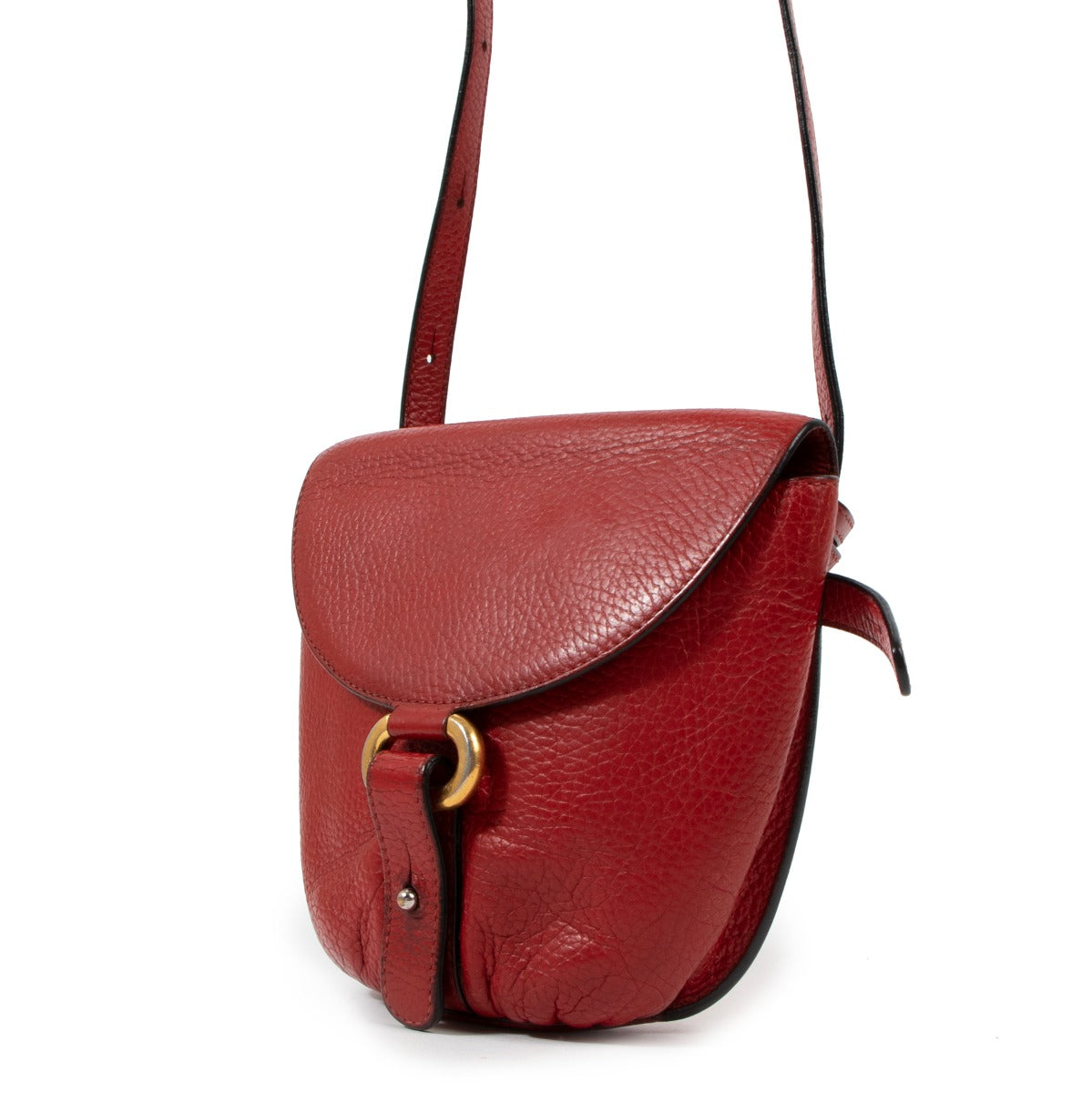 Delvaux Listrac Rode Leren Riemtas