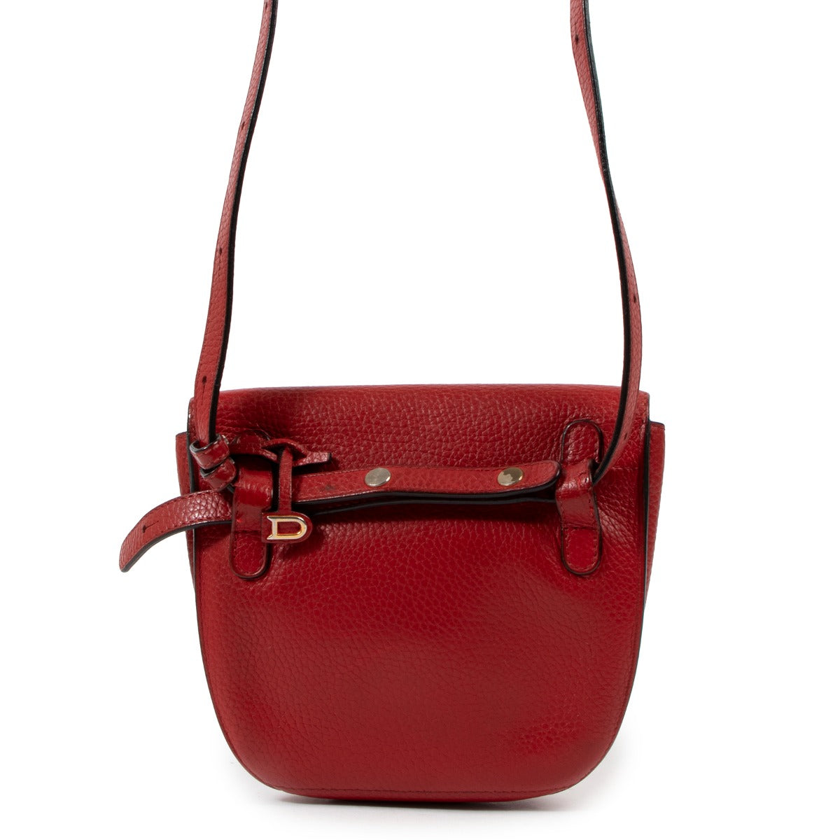 Delvaux Listrac Rode Leren Riemtas