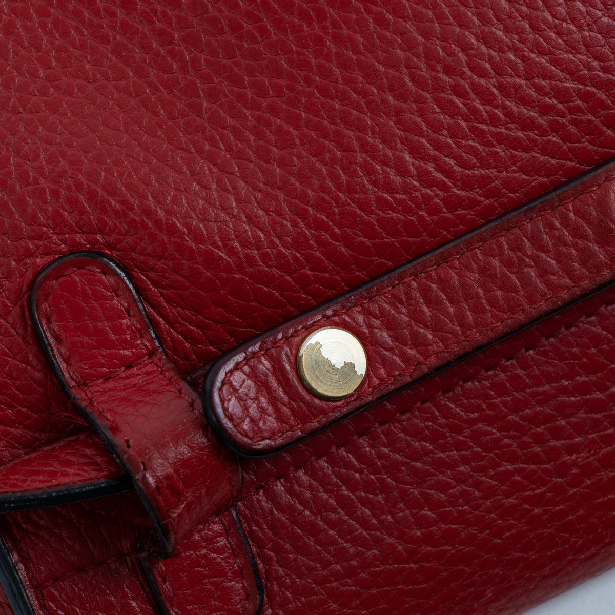 Delvaux Listrac Rode Leren Riemtas