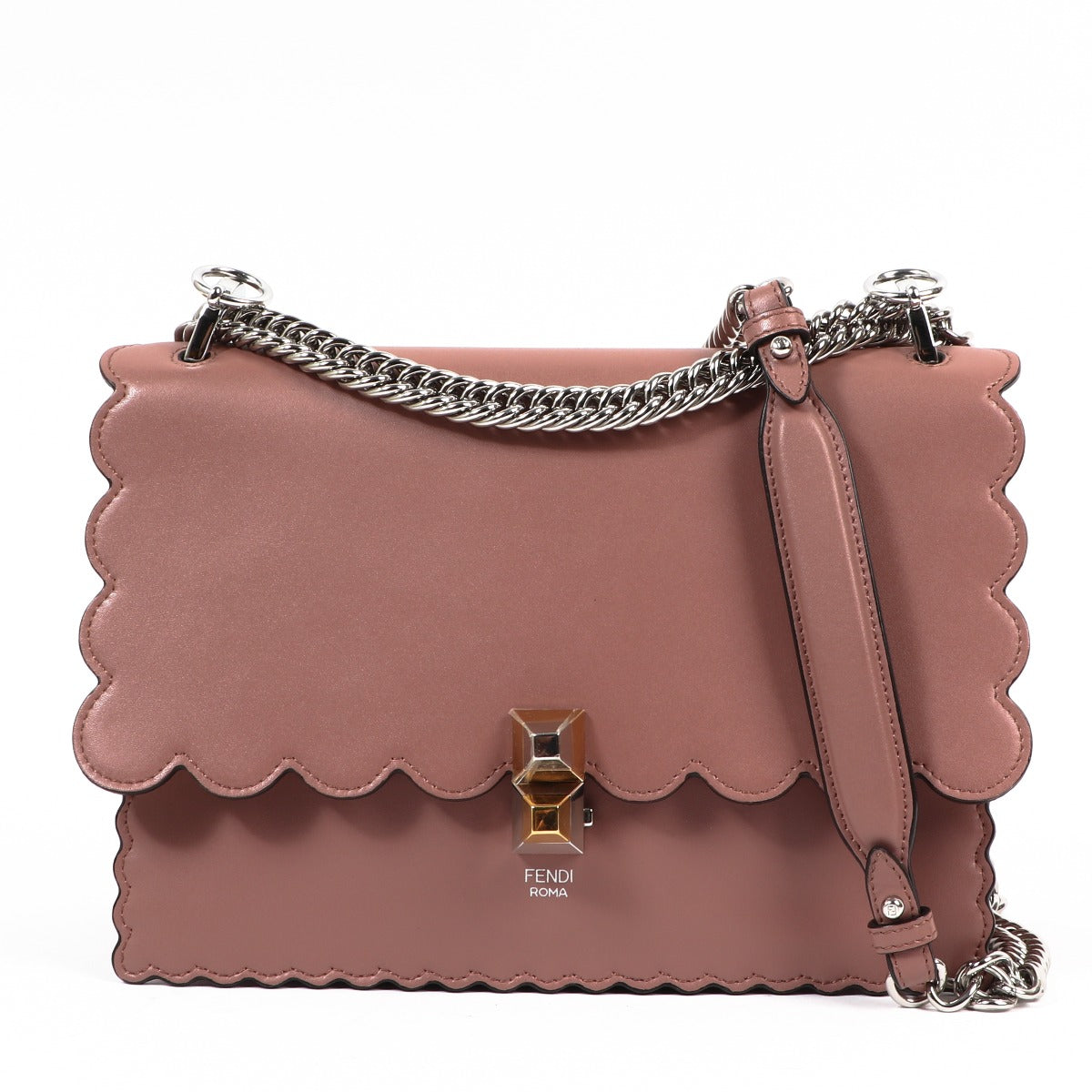 Fendi Kan I English Rose Scalloped Studded Bag