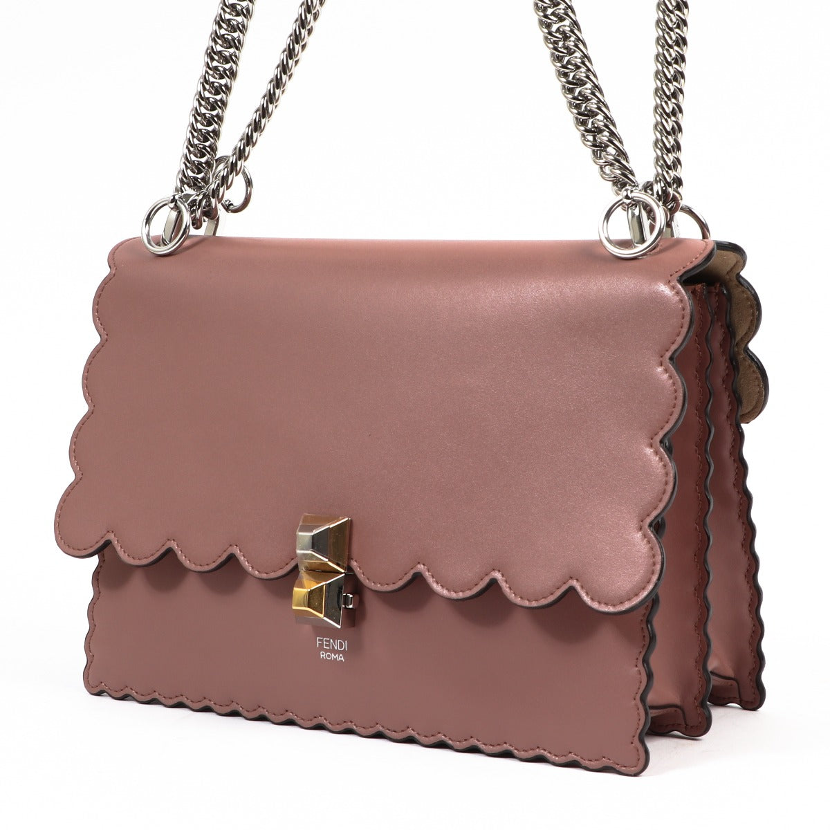 Fendi Kan I English Rose Scalloped Studded Bag