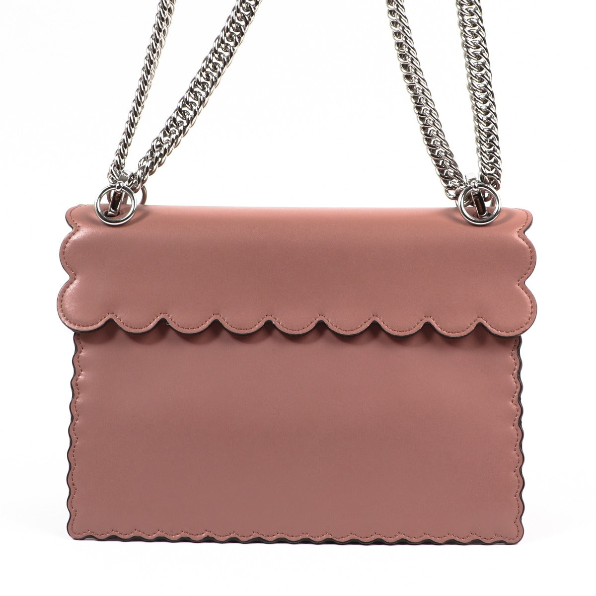 Fendi Kan I Medium English Rose Scalloped Studded Bag