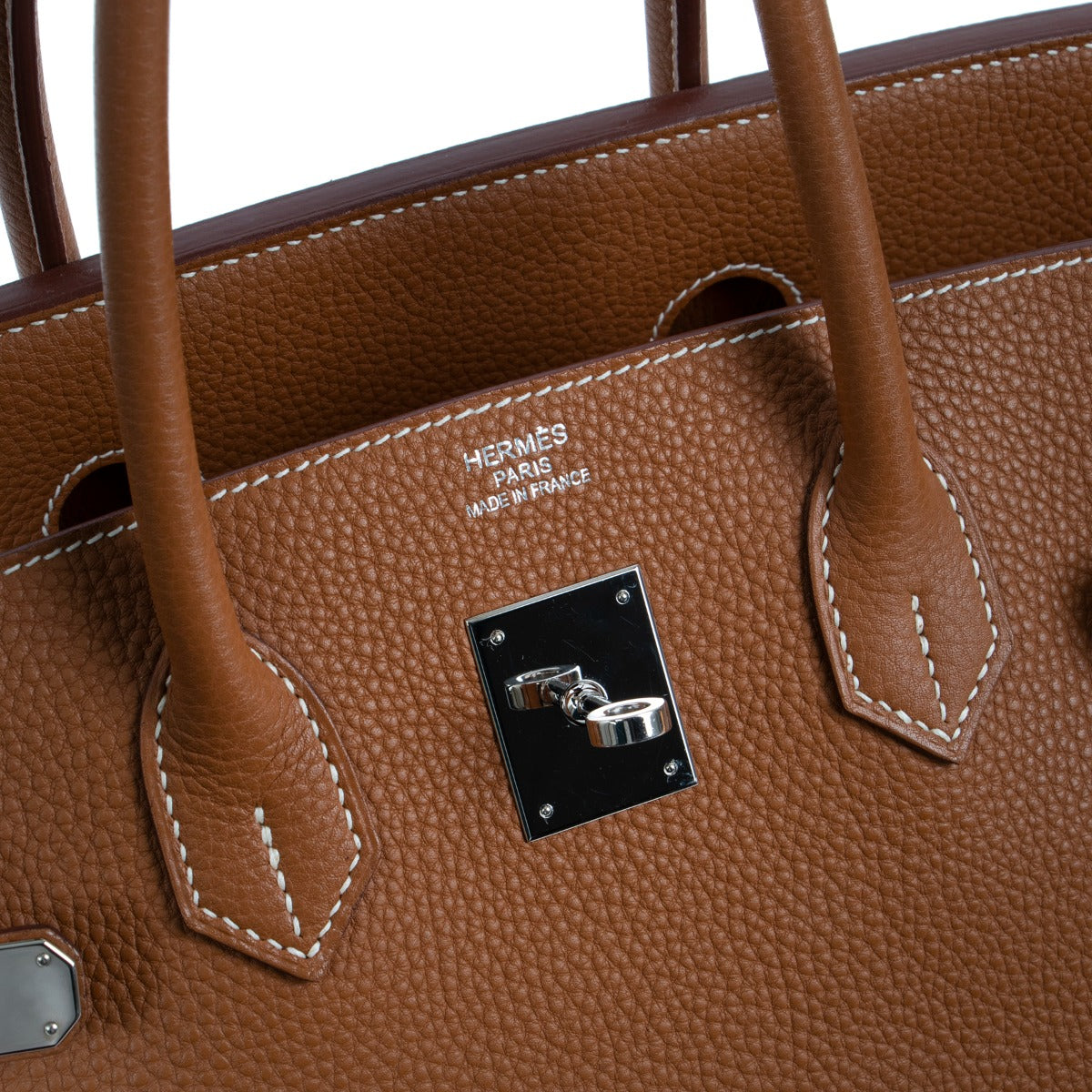hermes birkin togo gold logo detail