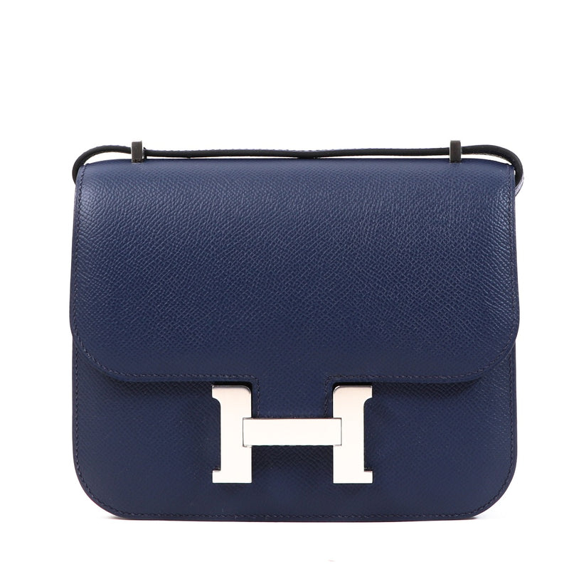 Hermès Constance Mini Blue Saphir Epsom PHW