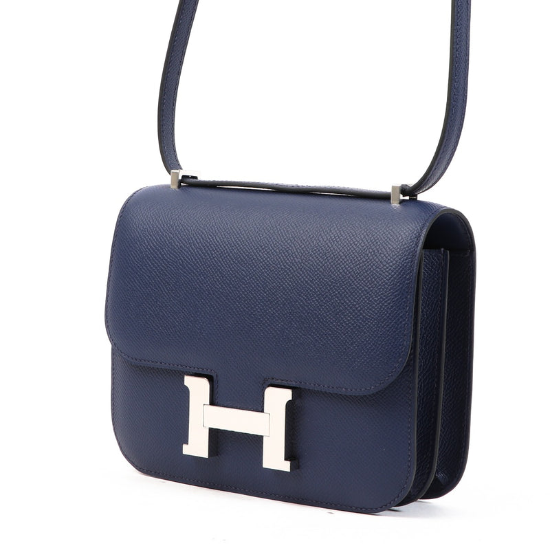 Hermès Constance Mini Blue Saphir Epsom PHW