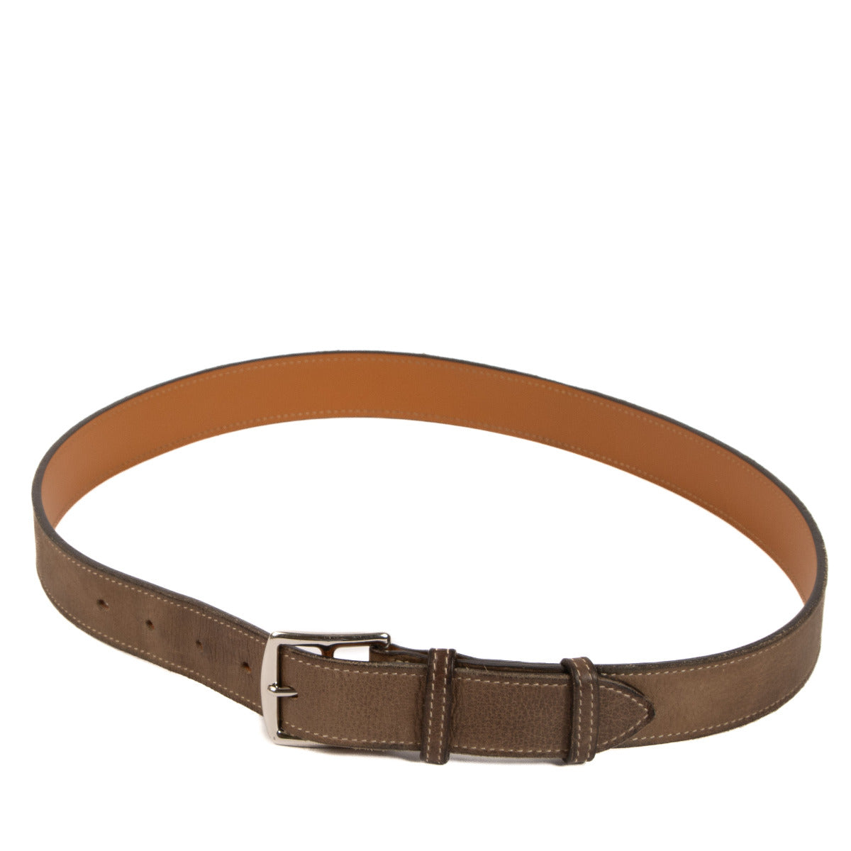 Hermès Taupe Etriviere 32 Leather Belt - size 85