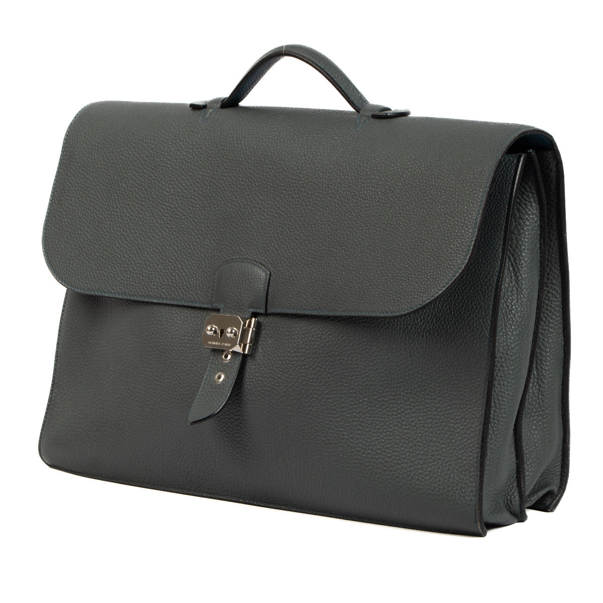 Hermès Sac à Dépêches 2-41 Verso Bleu Orage Clemence PHW