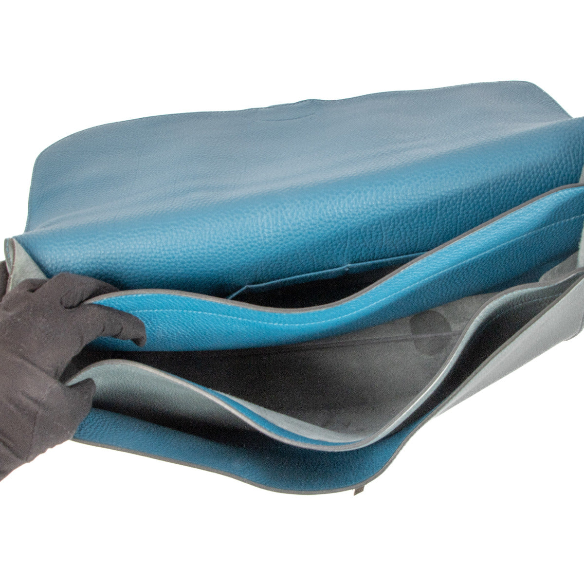 Hermès Sac à Dépêches 2-41 Verso Bleu Orage Clemence PHW