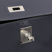 hermes kelly togo bleu nuit logo stamp detail