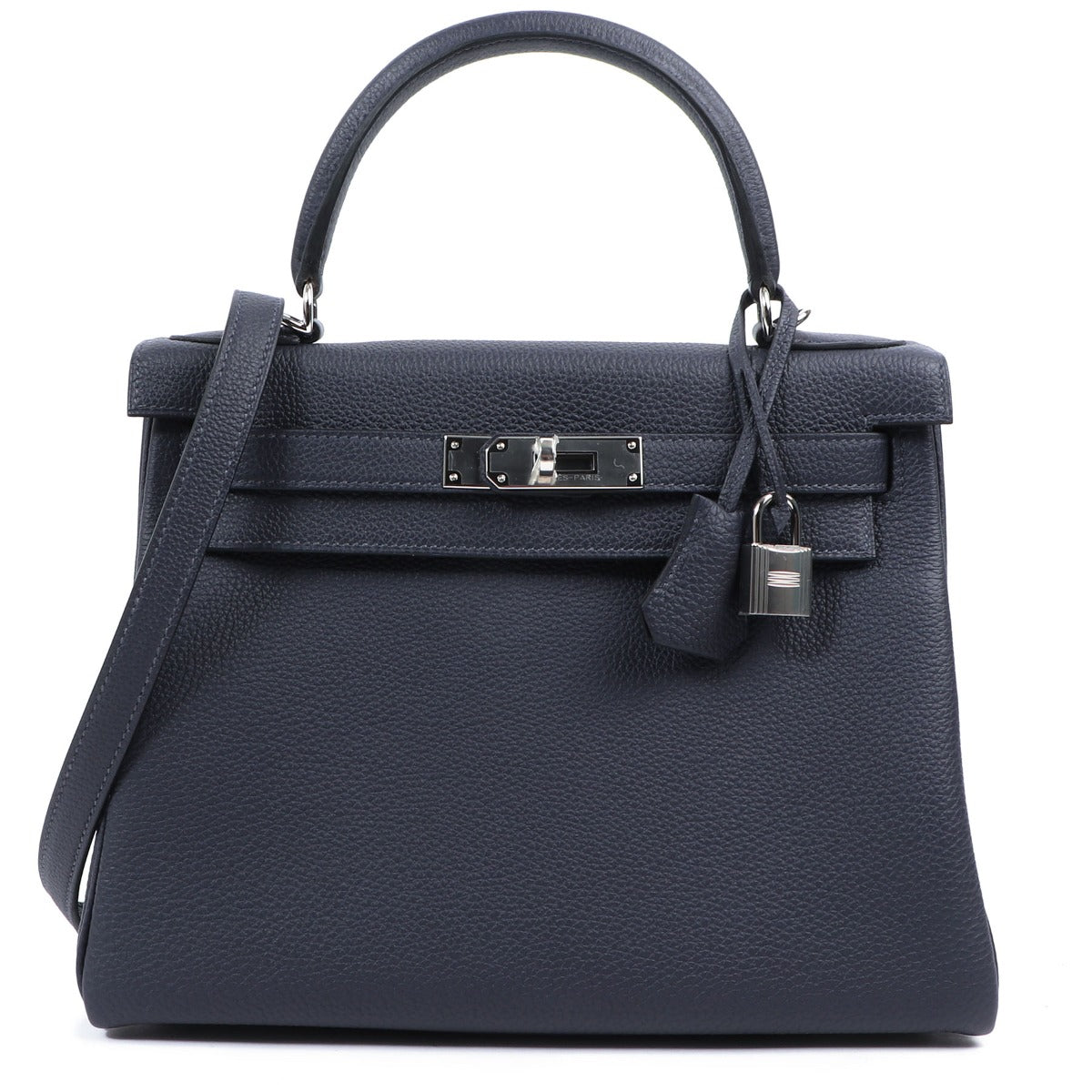 Hermès HSS Kelly 28 Bleu Nuit Togo Palladium Hardware