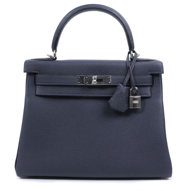 Hermès HSS Kelly 28 Bleu Nuit Togo Palladium Hardware