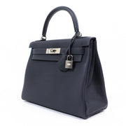 Hermès HSS Kelly 28 Bleu Nuit Togo Palladium Hardware