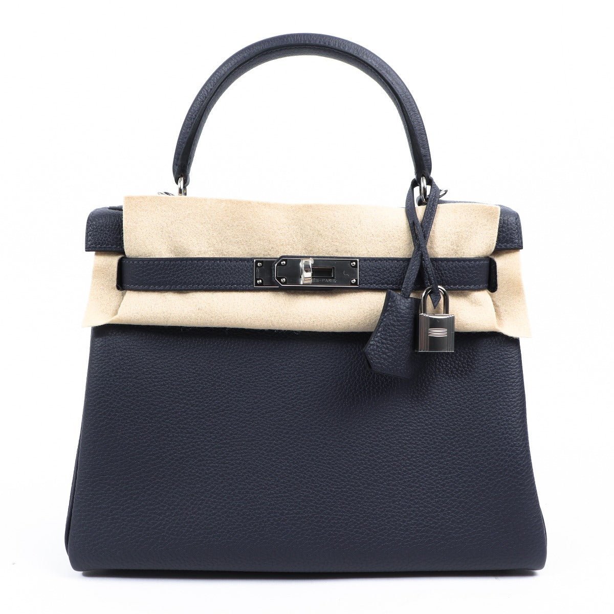 Hermès HSS Kelly 28 Bleu Nuit Togo Palladium Hardware