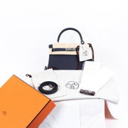Hermès HSS Kelly 28 Bleu Nuit Togo Palladium Hardware