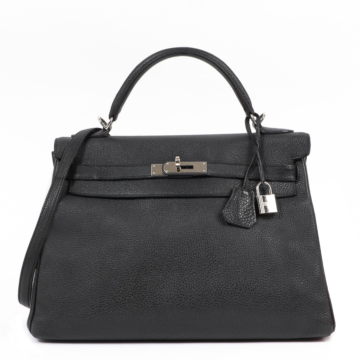 Shop authentic second hand luxury designer Hermès Kelly 32 Black Togo on labellov.com