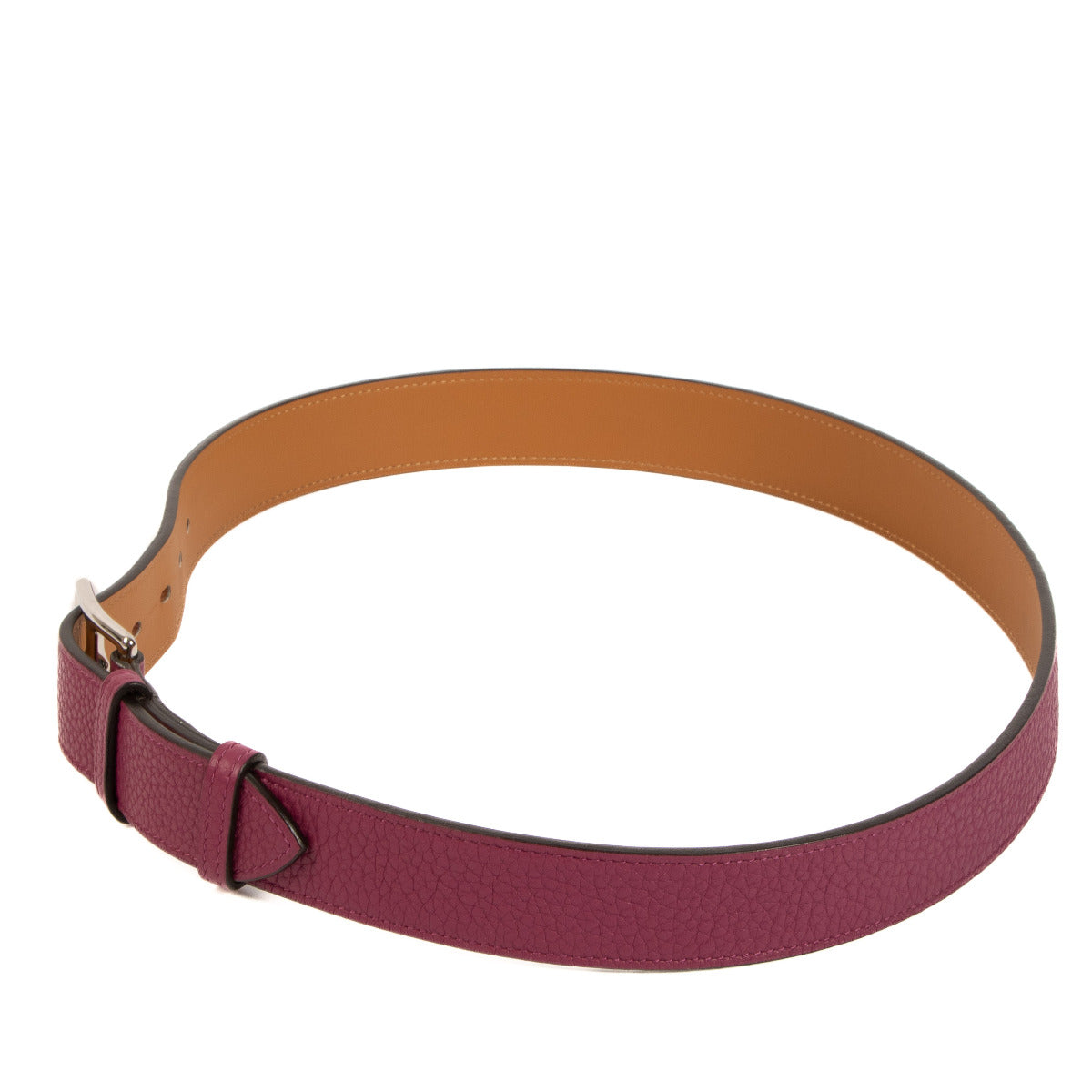 Hermès Purple Leather Etriviere 32 Belt - size 85