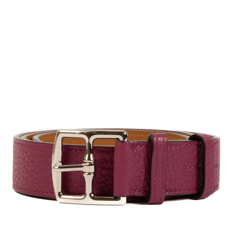 Hermès Purple Leather Etriviere 32 Belt - size 85 for the best price at Labellov secondhand luxury in Antwerp. We buy and sell y our preloved and brand new designer bags for the best price.