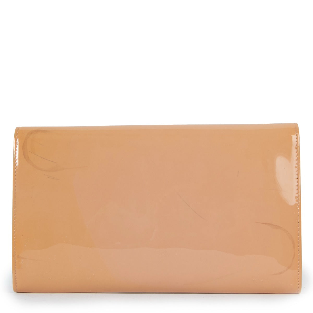 Jimmy Choo Reese Peach Patent Leather Clutch