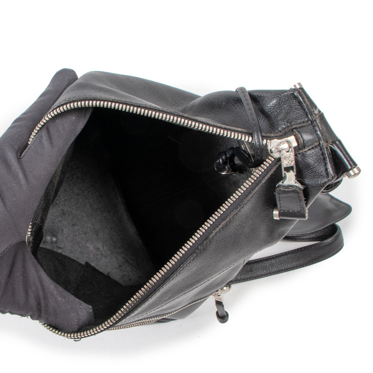 Loewe Vintage Anton Black Leather Backpack