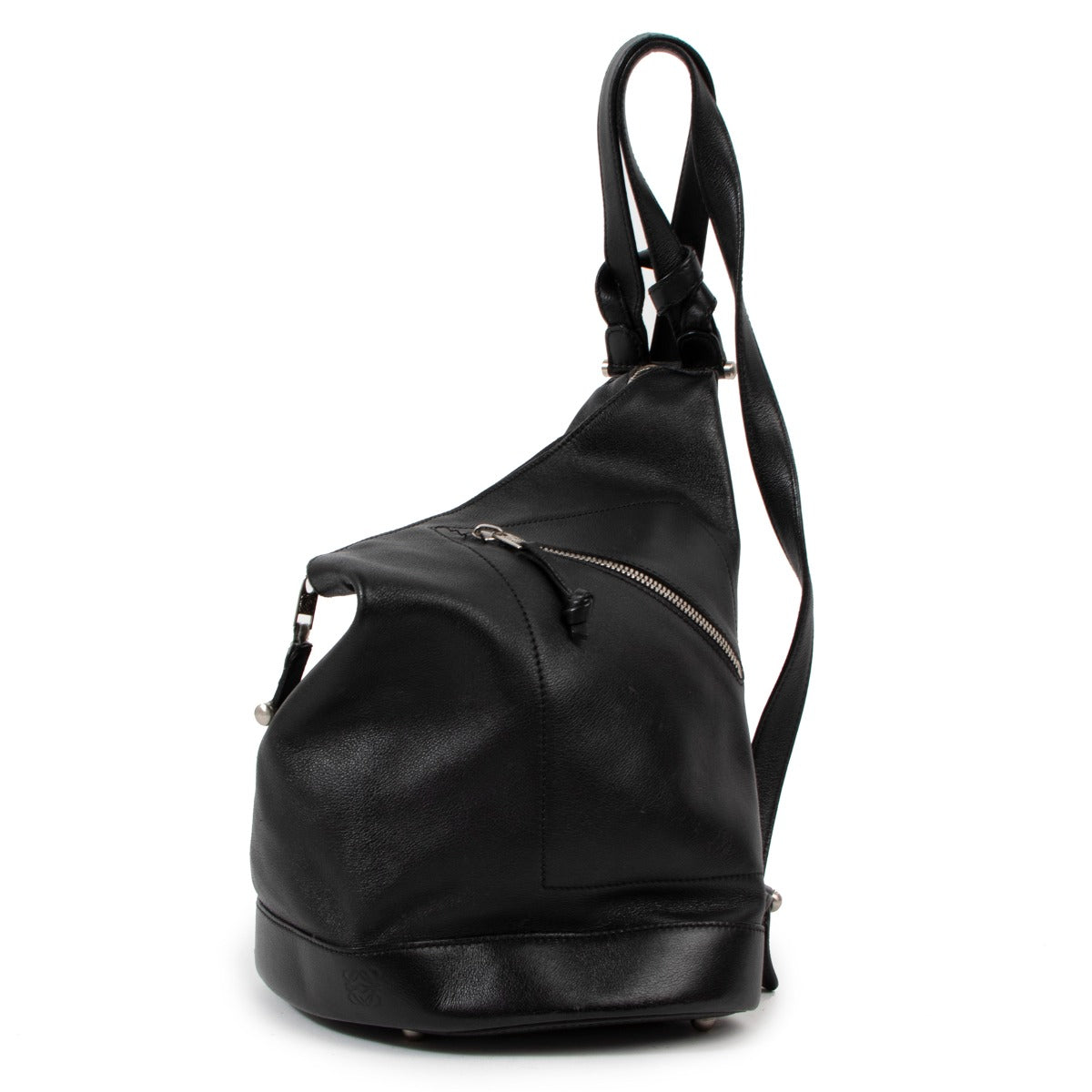 Loewe Vintage Anton Black Leather Backpack