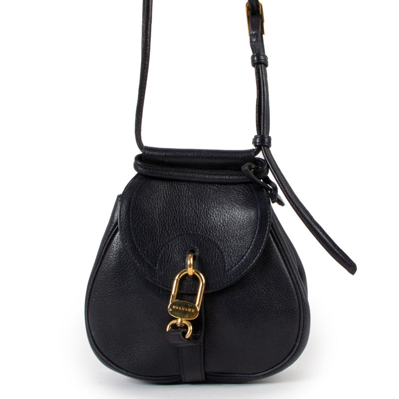 Delvaux Marine Blue Mini Cerceau Crossbody Bag