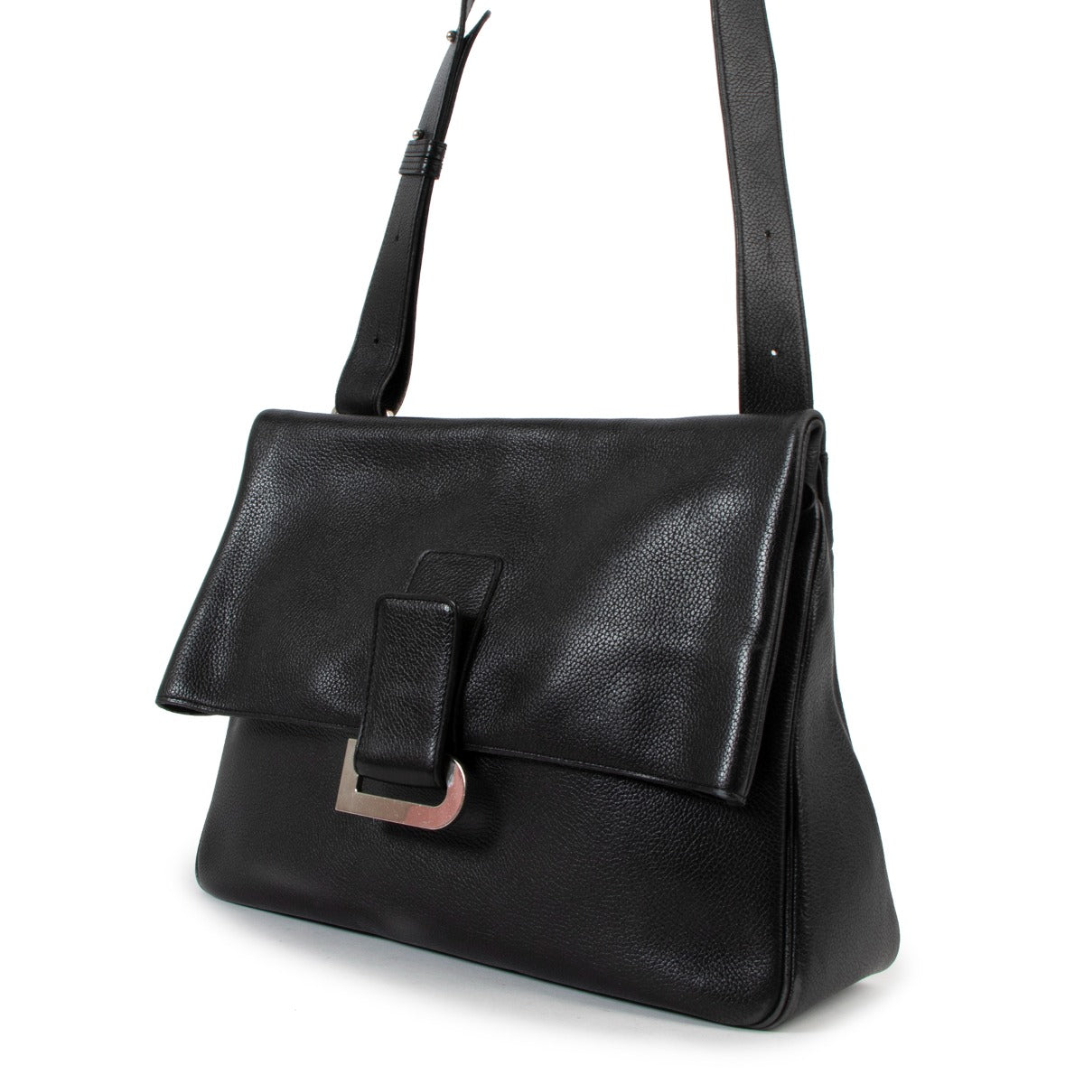 Delvaux Black Relais Trotteur Shoulder Bag