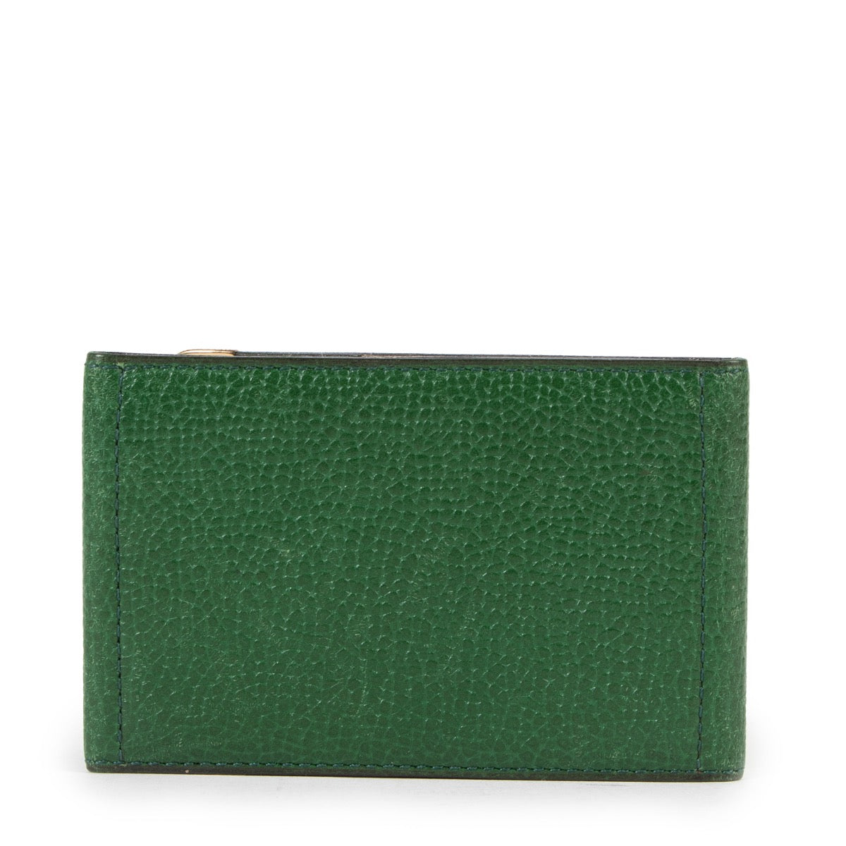 Shop safe online at Labellov in ANTWERP this 100% authentic second hand Delvaux Racing Green Grained Leather Cardholder
