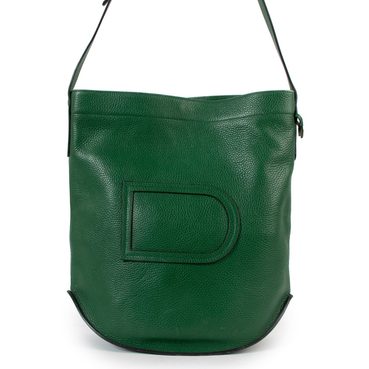 Delvaux Green Leather Pin Crossbody Bag