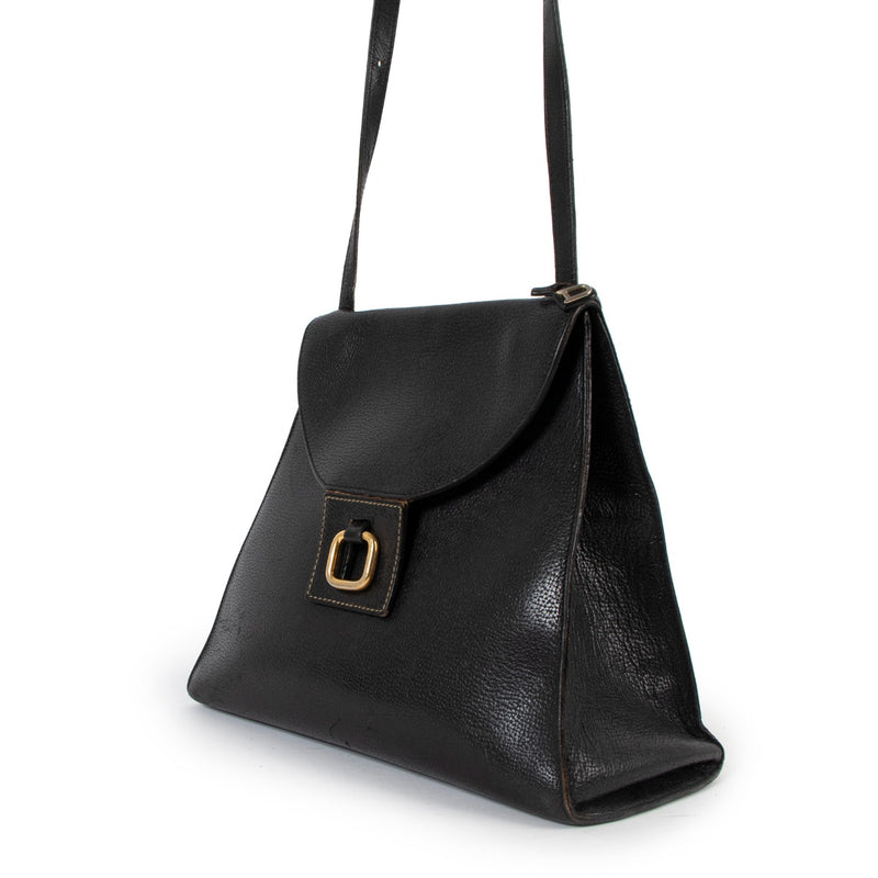 Delvaux Vintage Metal Ring Leather Crossbody Bag
