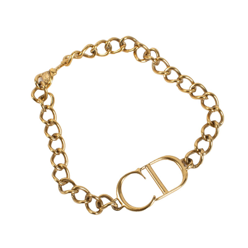 Dior door John Galliano Gouden CD Ketting Choker Halsketting