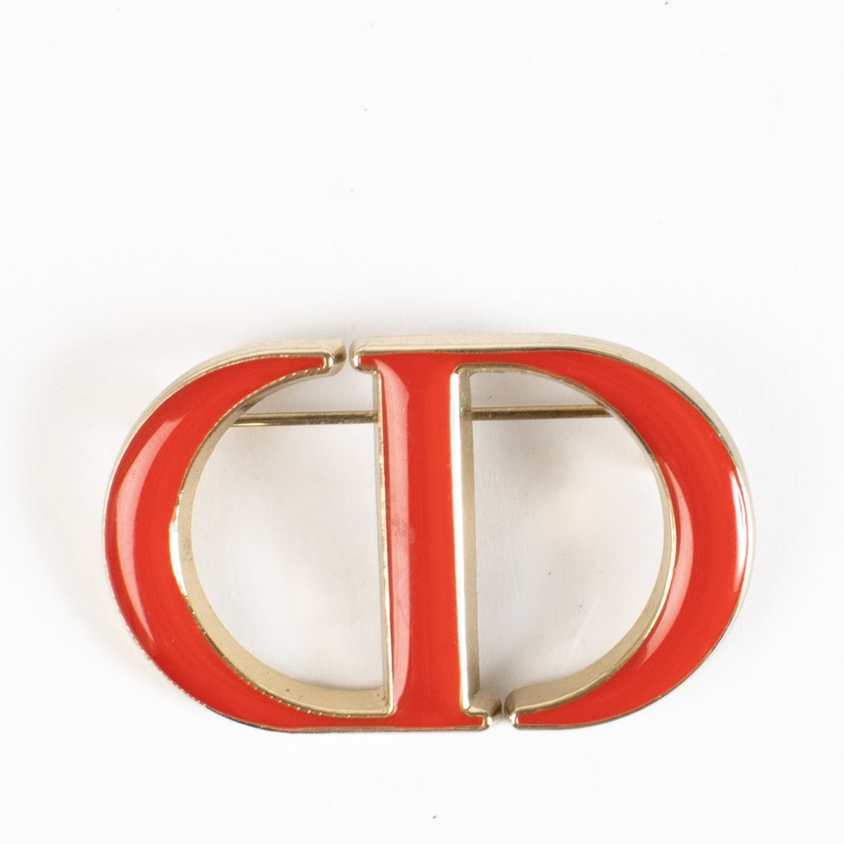 Authentic Second Hand Christian Dior Parfums Red Brooch on Labellov.com