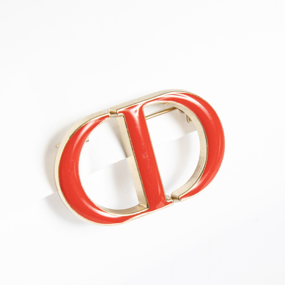 Authentic Second Hand Christian Dior Parfums Red Brooch on Labellov.com