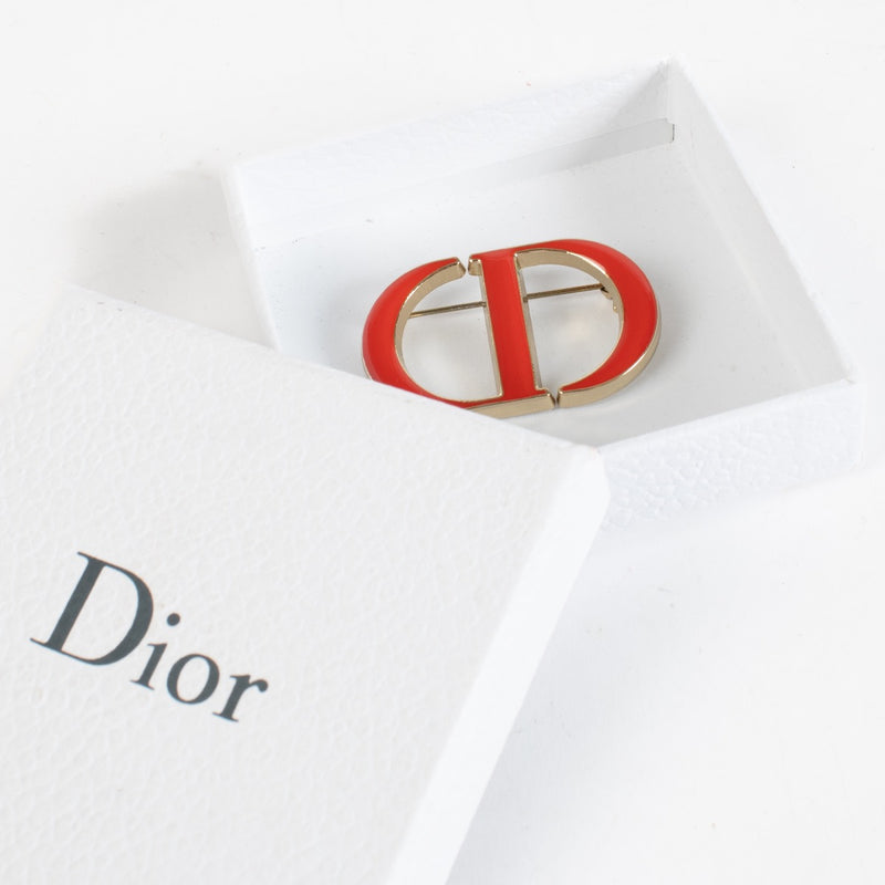 Authentic Second Hand Christian Dior Parfums Red Brooch on Labellov.com